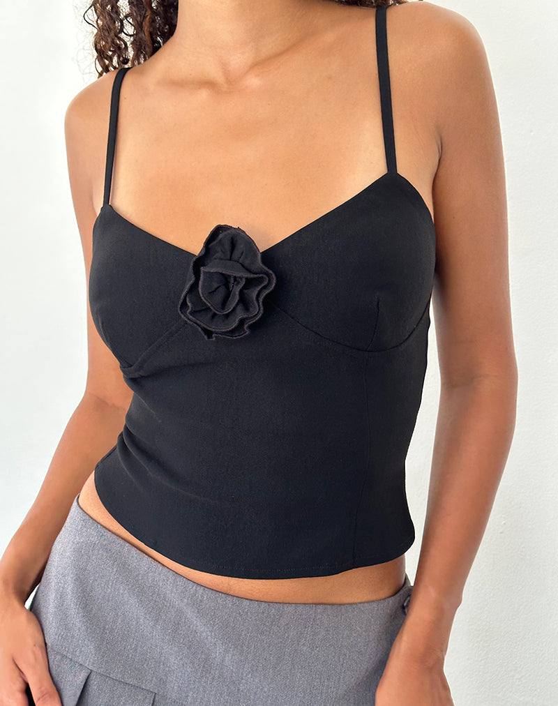 Cami Top Indus en Rosette Negro