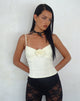 Imagen de Indus Cami Top Crema con Rosetón