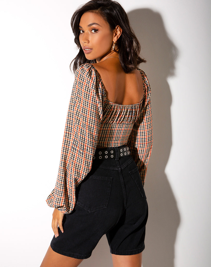 Crop Top Irene en cuadros campestres