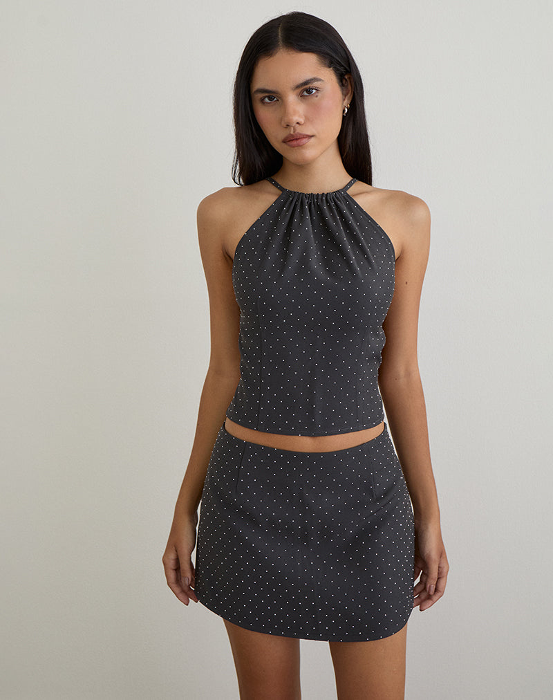 Imagen de Isado Open Back Top en Gris Diamante