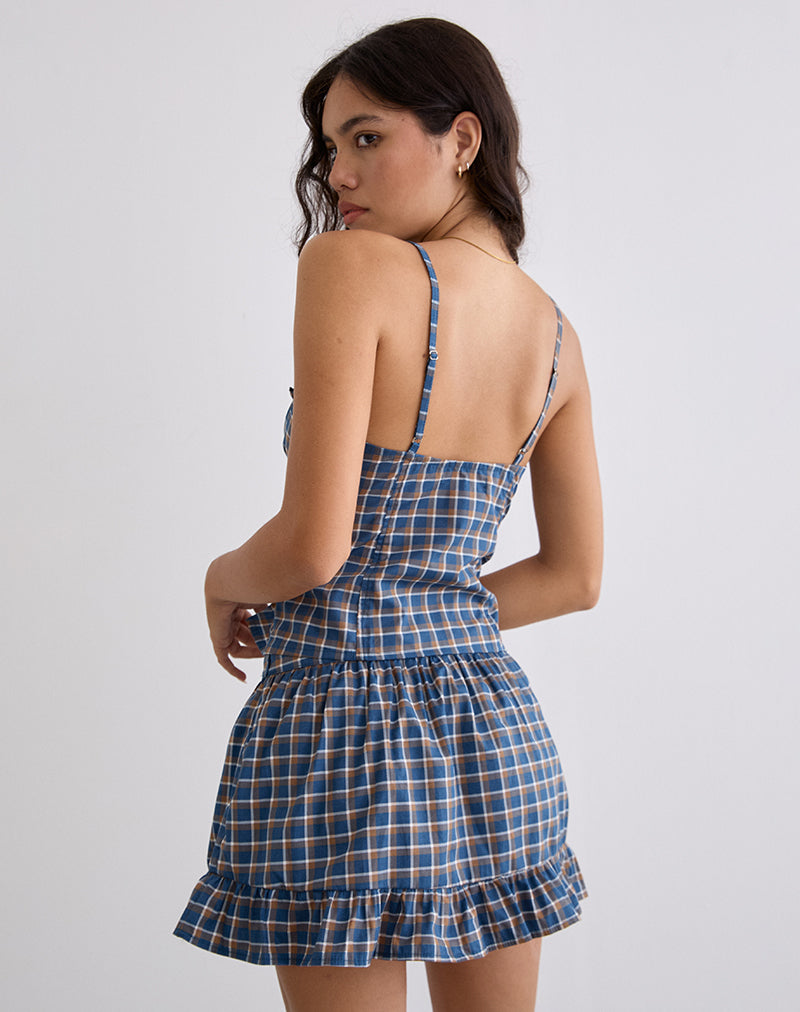 Imagen de Isamu Top Azul Tartán Medio
