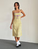 Imagen del vestido Isaure Midi de flores amarillo