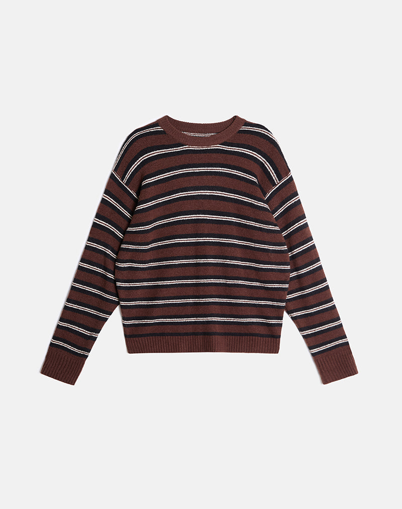 Imagen de Ishari Jumper in Stripe Brown Multi