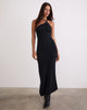 Imagen de Ishikawa Maxi Vestido Asimétrico con Ojales en Negro