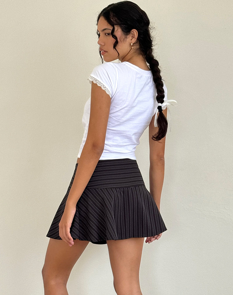 Zelian Minifalda a rayas negra