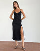 imagen de Jacy Ruffle Midi Dress in Mesh Black