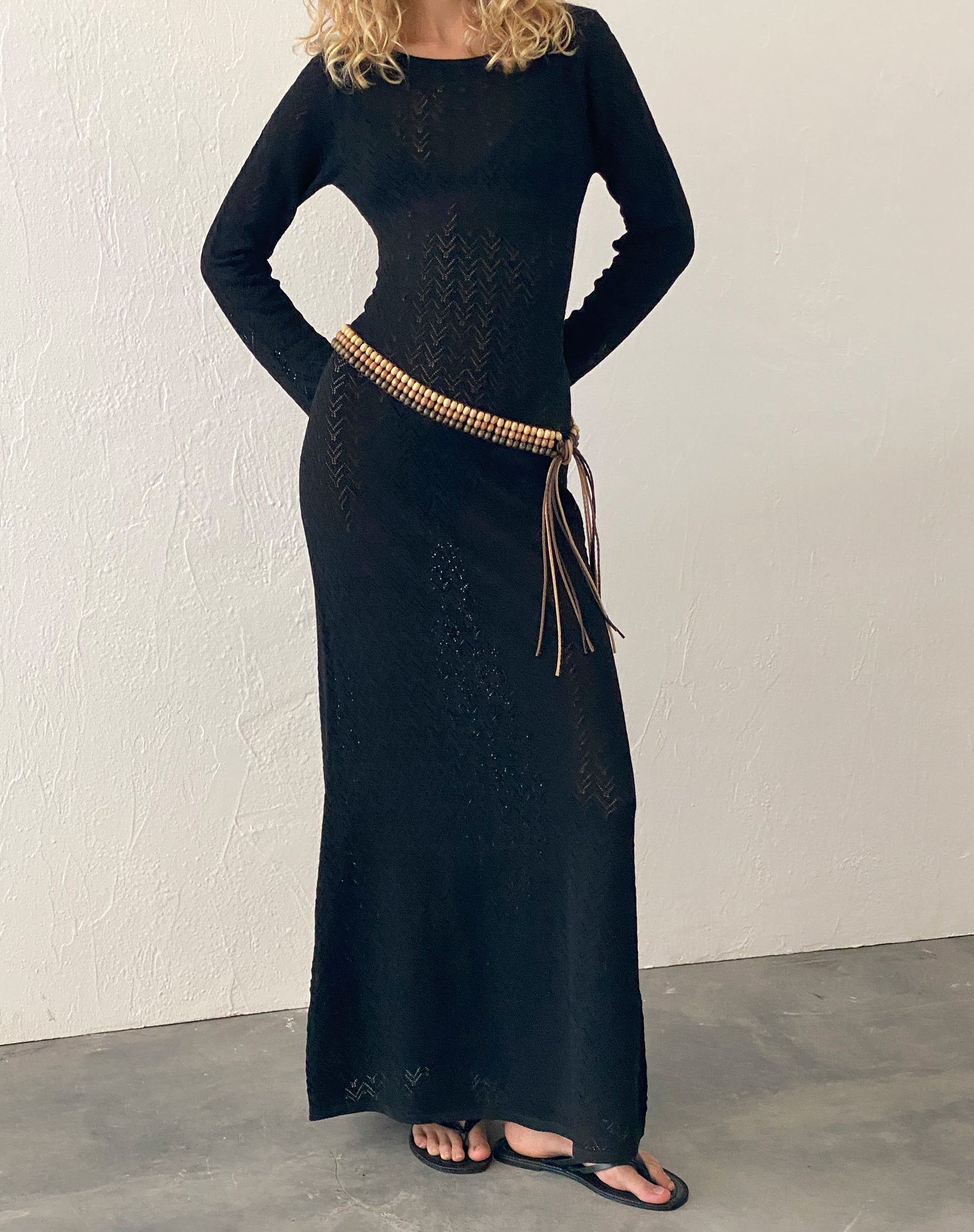 Imagen de Jadie Open Back Maxi Dress in Black