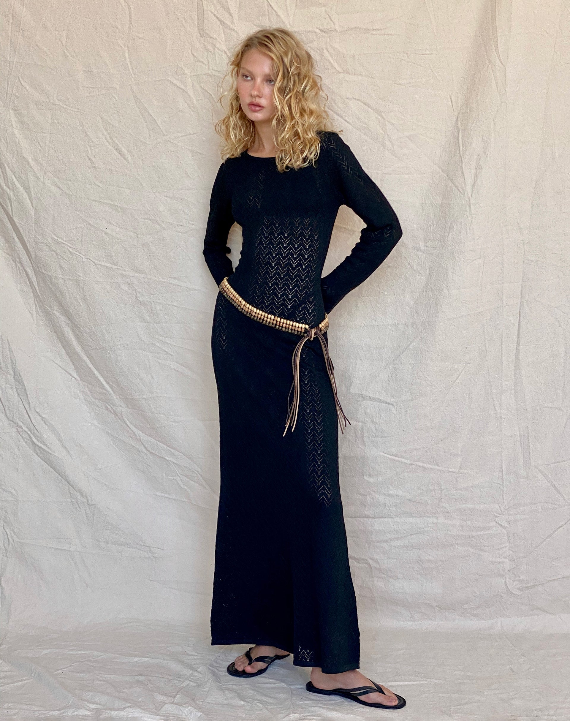 Imagen de Jadie Open Back Maxi Dress in Black