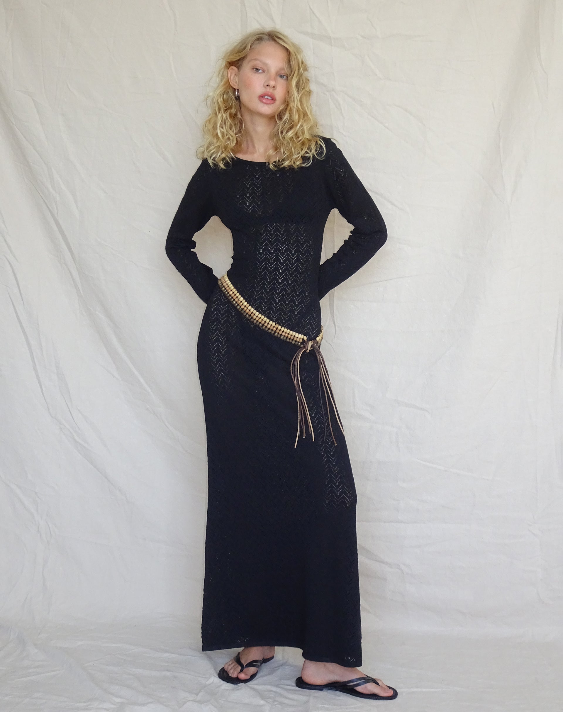 Imagen de Jadie Open Back Maxi Dress in Black