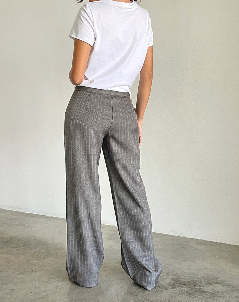 Imagen de Jaliba Pantalón Smart en Gris Rayas Tailoring