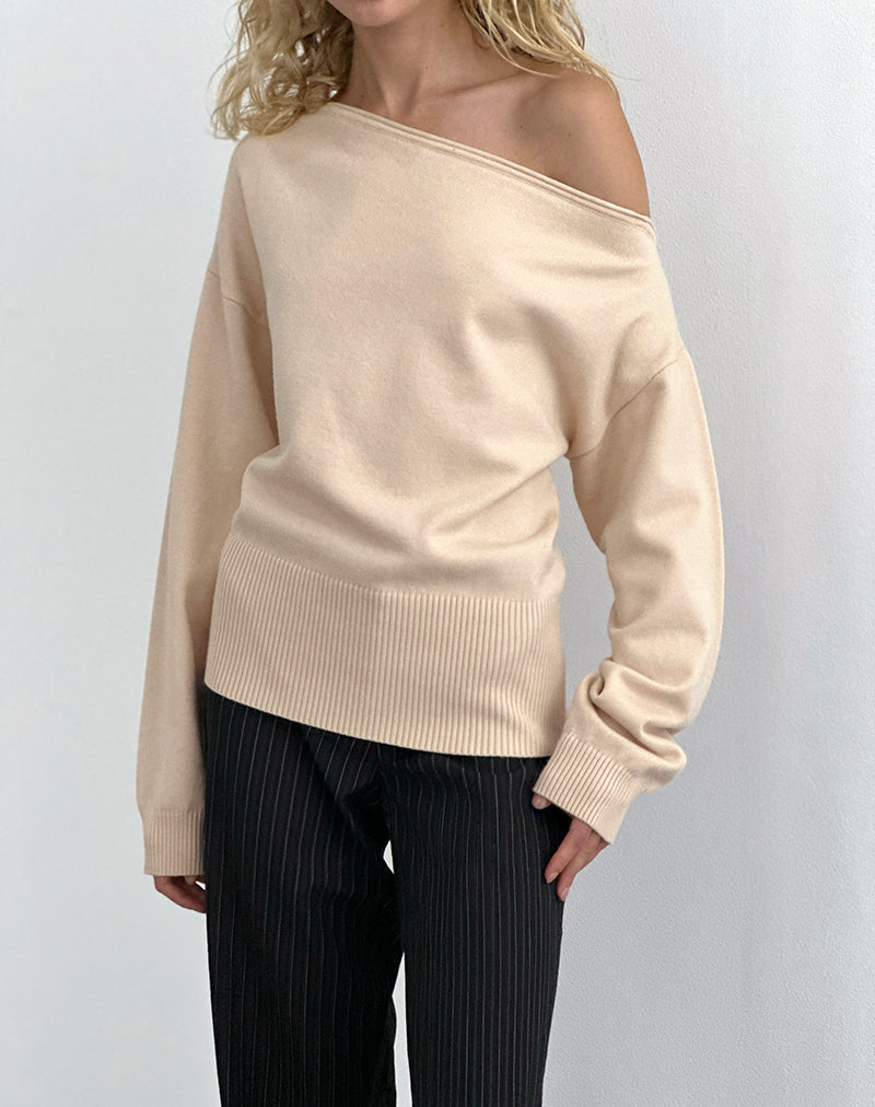 Imagen de Jalira Jumper asimétrico en crema
