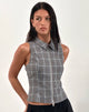 Imagen de Janae Zip Vest Top in Grey Check