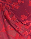 Grunge Flower Flock Rojo