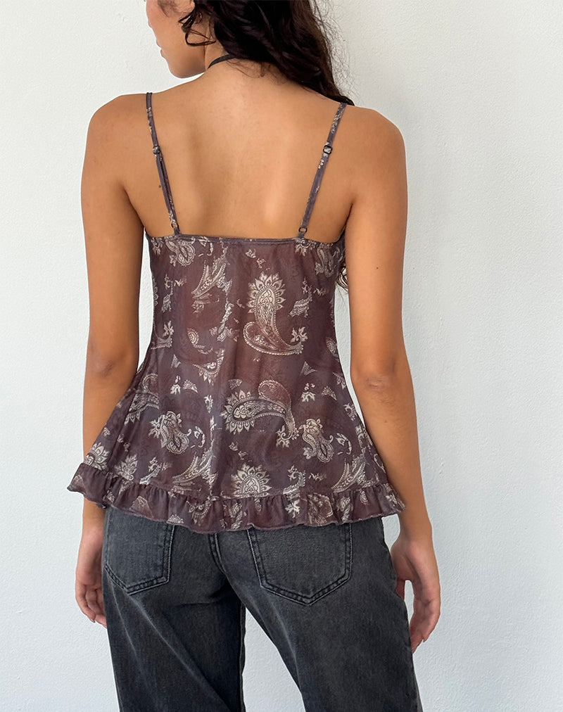 Imagen de Jaraga Butterfly Top in Tonal Black Paisley