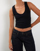 Imagen de Jastio Vest Top en punto elástico negro
