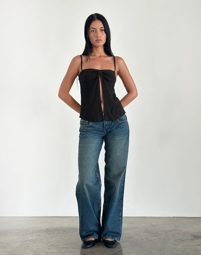 Imagen de Jastipa Longline Butterfly Top en Negro