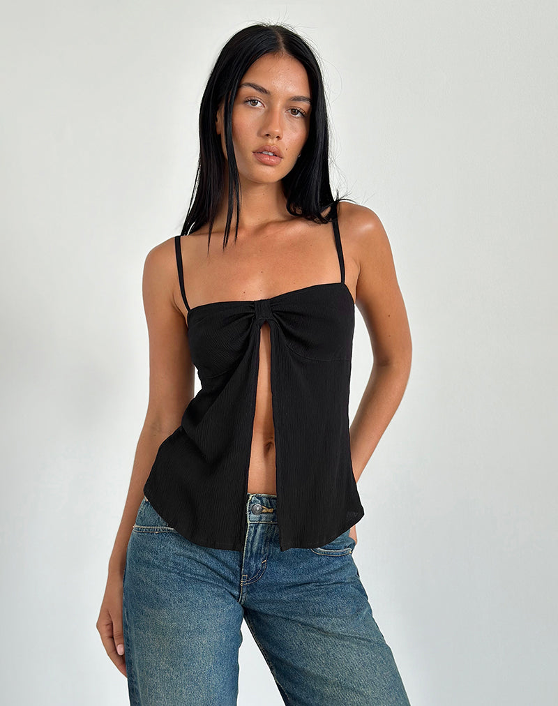 Imagen de Jastipa Longline Butterfly Top en Negro