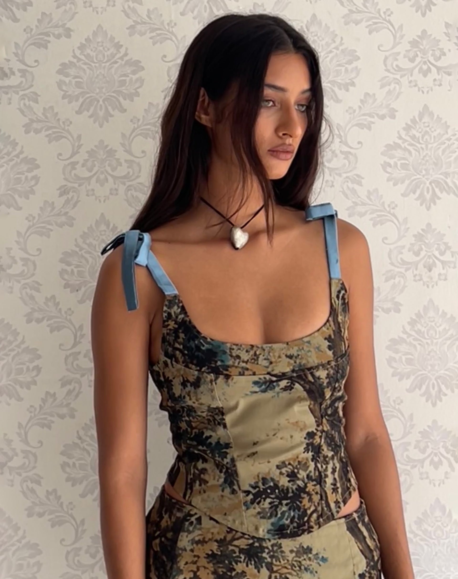 Imagen de Jatmi Corset Top en Tapiz Marrón Bosque
