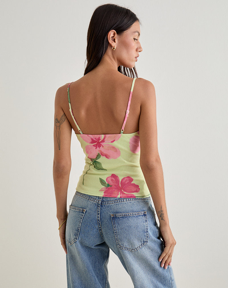 Imagen de Jefita Cami Top en Acuarela Amarillo Hibiscus