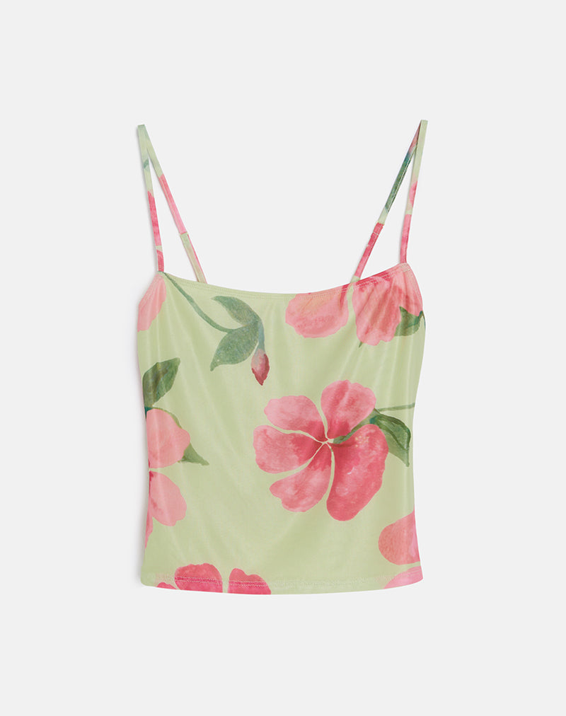 Jefita Cami Top en Amarillo Hibisco Acuarela