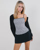 Imagen de Jeiha Cami Top in Floral Gingham Negro
