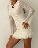 Imagen de Jeilani Mini Vestido de Encaje con Espalda Abierta en Crema