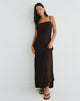 Imagen de Jenesis Maxi Dress in Crinkle Chocolate amargo