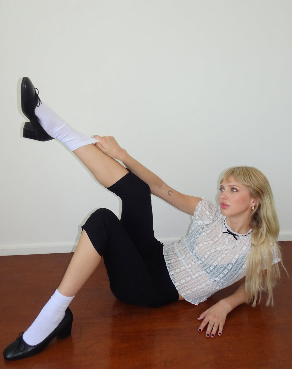 Top sin forro Jennifer de encaje Blanco