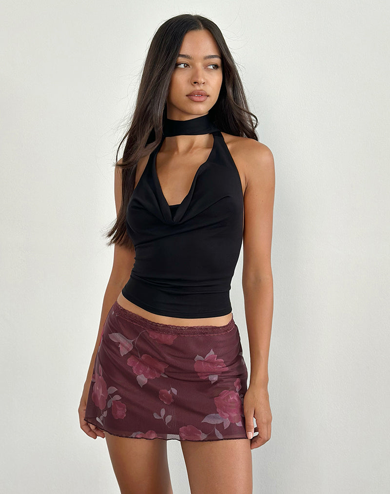 Jeor Minifalda en Blooming Rose Borgoña