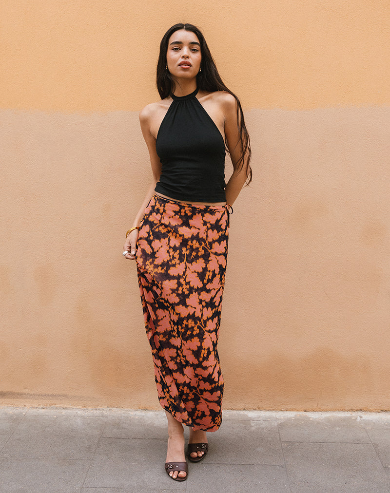 Falda Jezza Slip Maxi en Furnishing Floral
