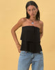 imagen de Jimin Layered Bandeau Top en Crinkle Black