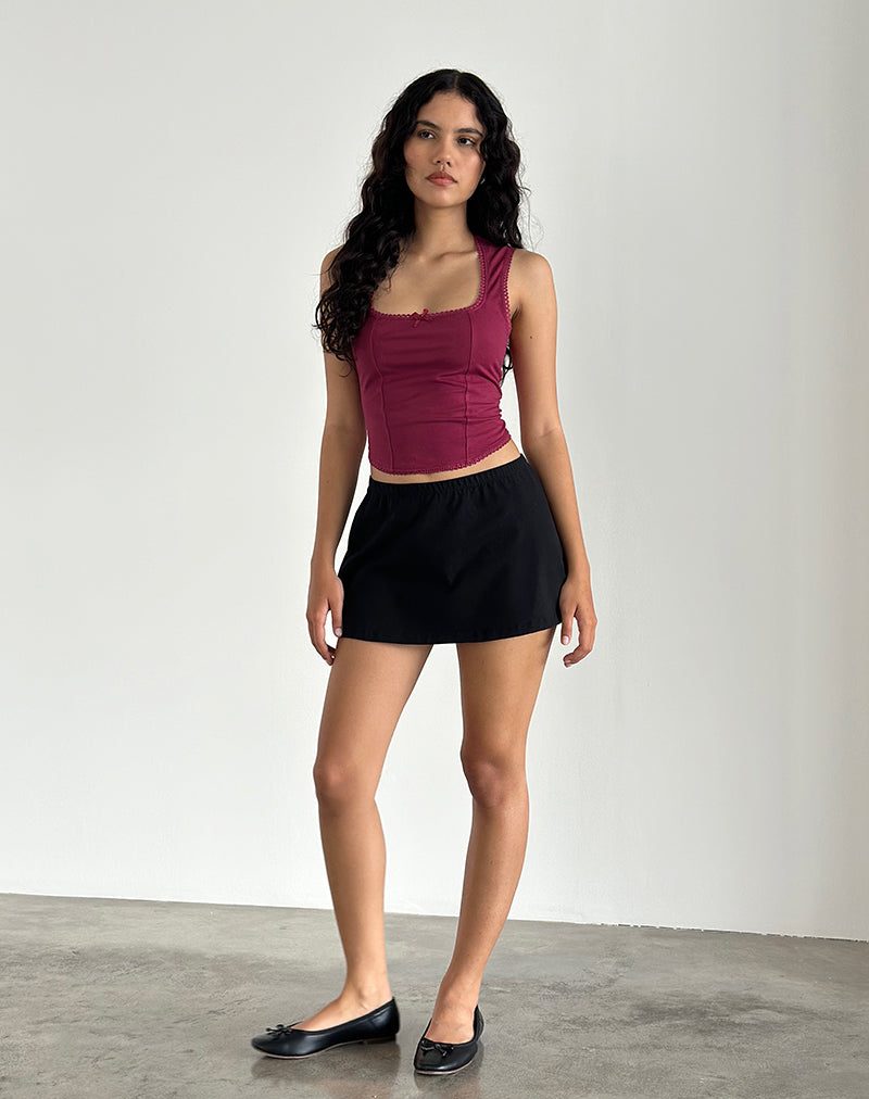 Imagen de Jinisa Corset Top en Borgoña