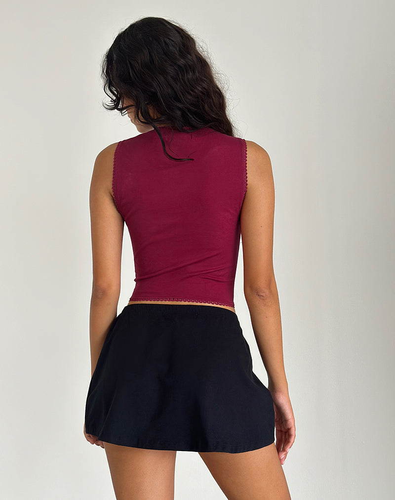 Imagen de Jinisa Corset Top en Borgoña