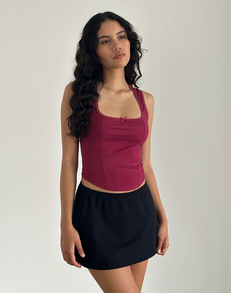 Imagen de Jinisa Corset Top en Borgoña