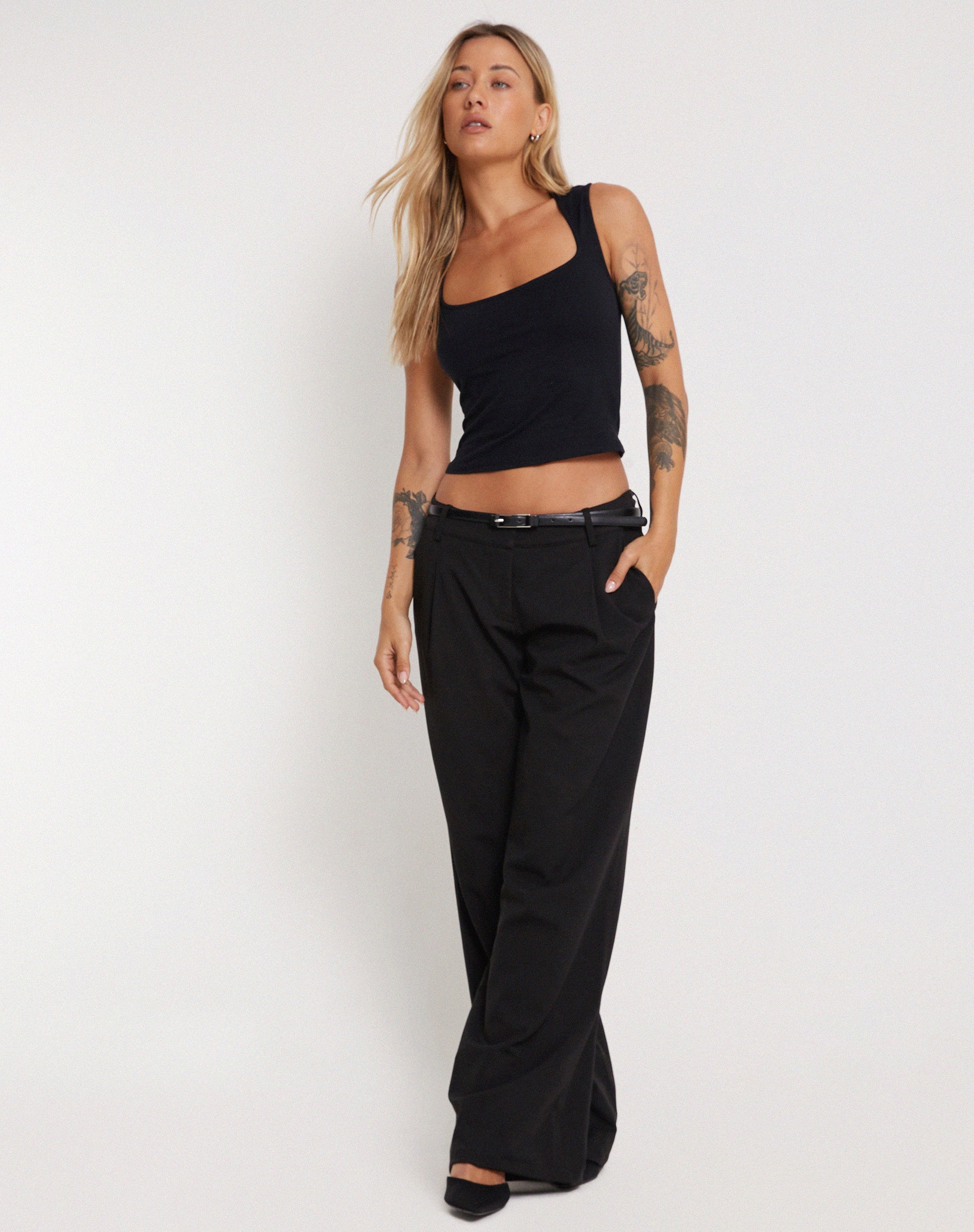 Imagen de Jinsu Crop Top de licra Negro