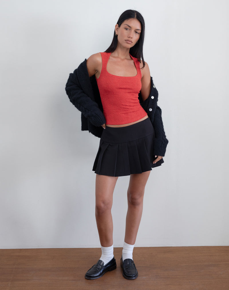 Imagen de Jinsu Top en stretch texturizado Rojo