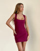 imagen de Jinsuen Bodycon Mini Dress in Lycra Burgundy
