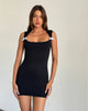 Imagen de Jinsuni Mini Vestido Negro con Lazos Blancos