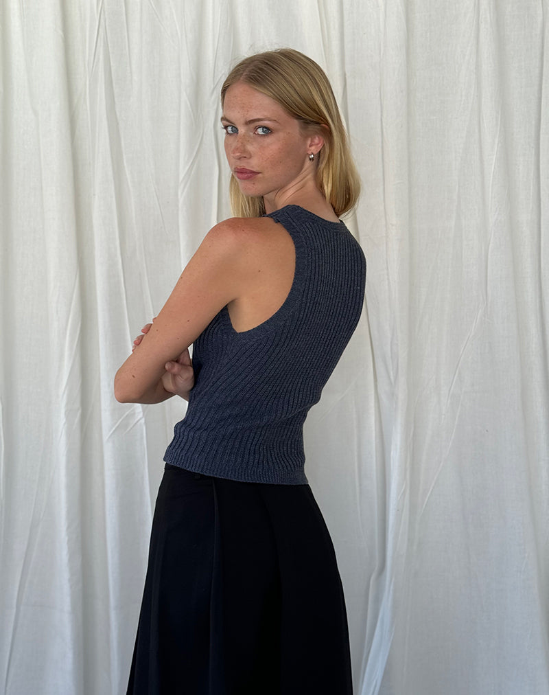 Imagen de Jiselle Knitted Tank Top in Dark Charcoal