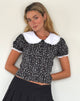 Imagen de Jisoya Blusa en Negro Ditsy Romance