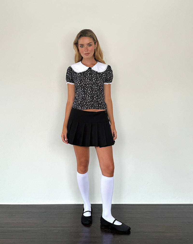 Imagen de Jisoya Blusa en Negro Ditsy Romance