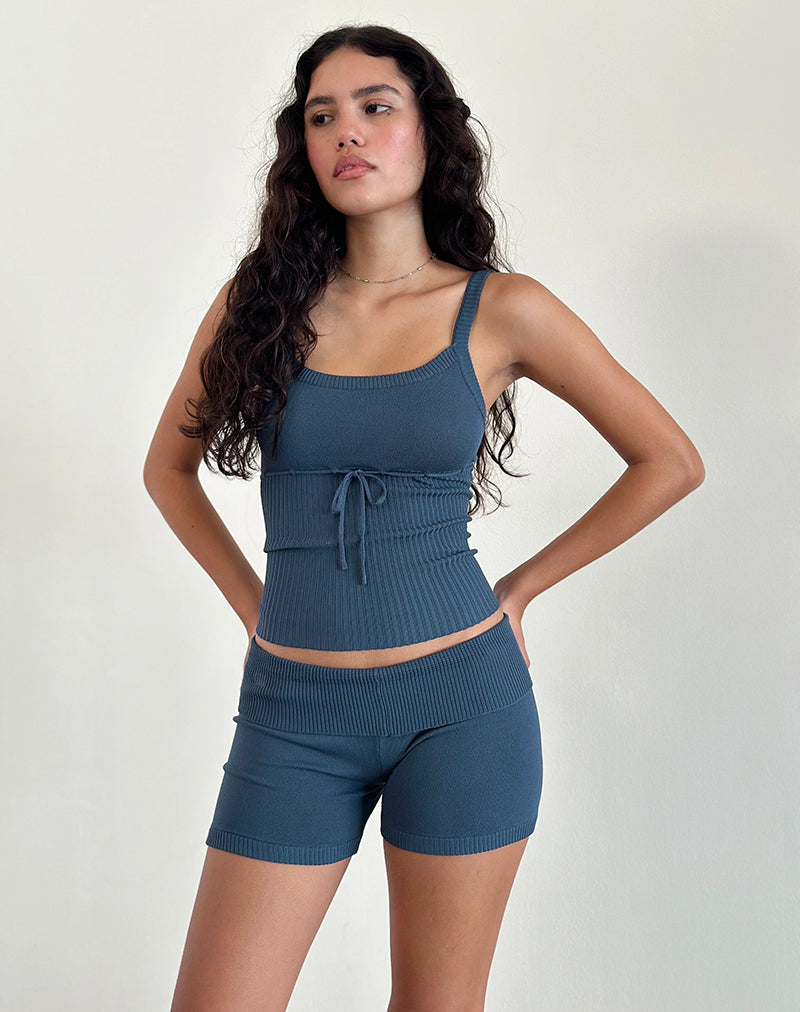 Pantalones cortos de punto Hallie en Ocean Storm