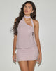Imagen del vestido Joanka Tie Neck en lurex rosa brillante