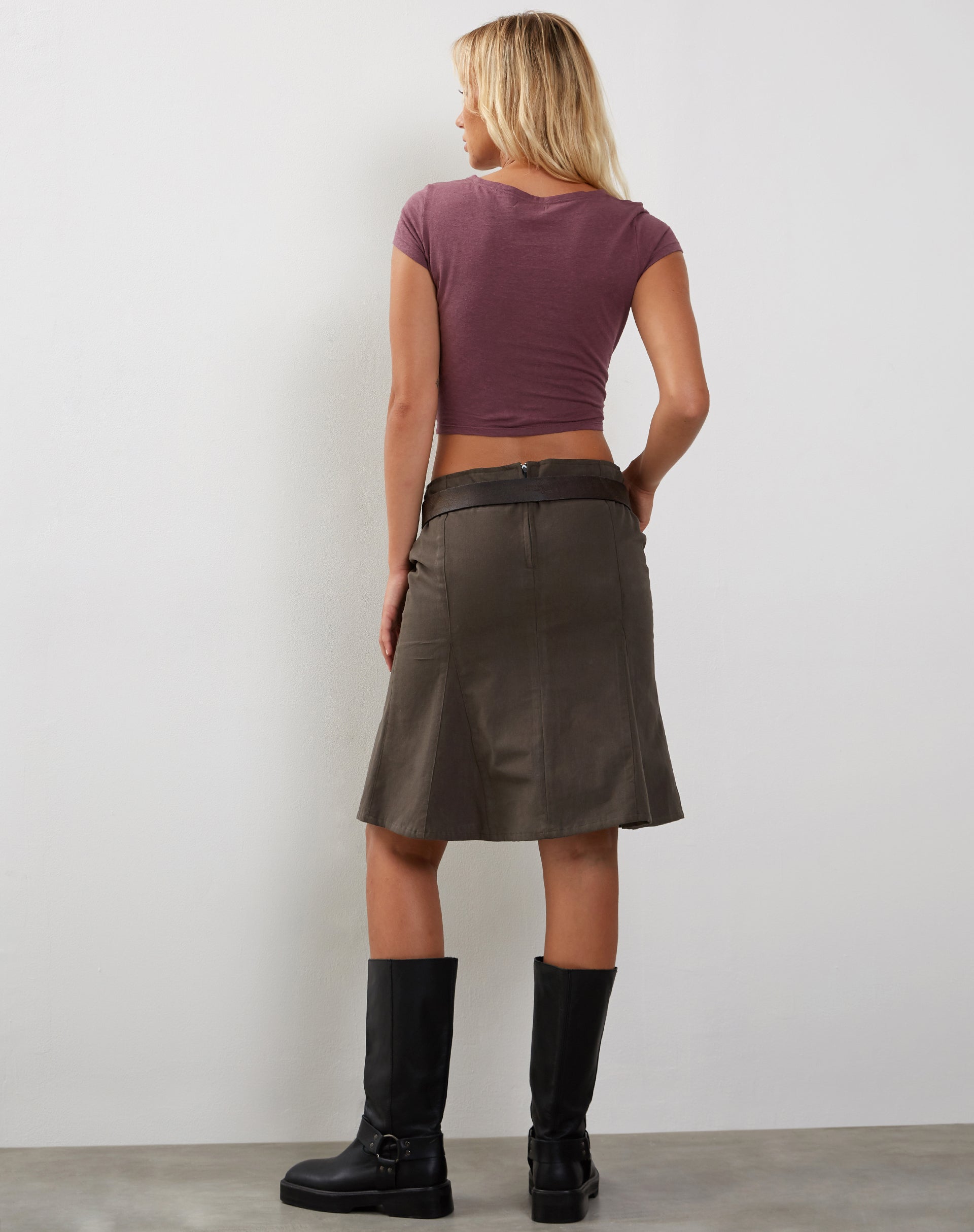 Imagen de Jojes Dipped Hem Tee in Cotton Hemp Mauve
