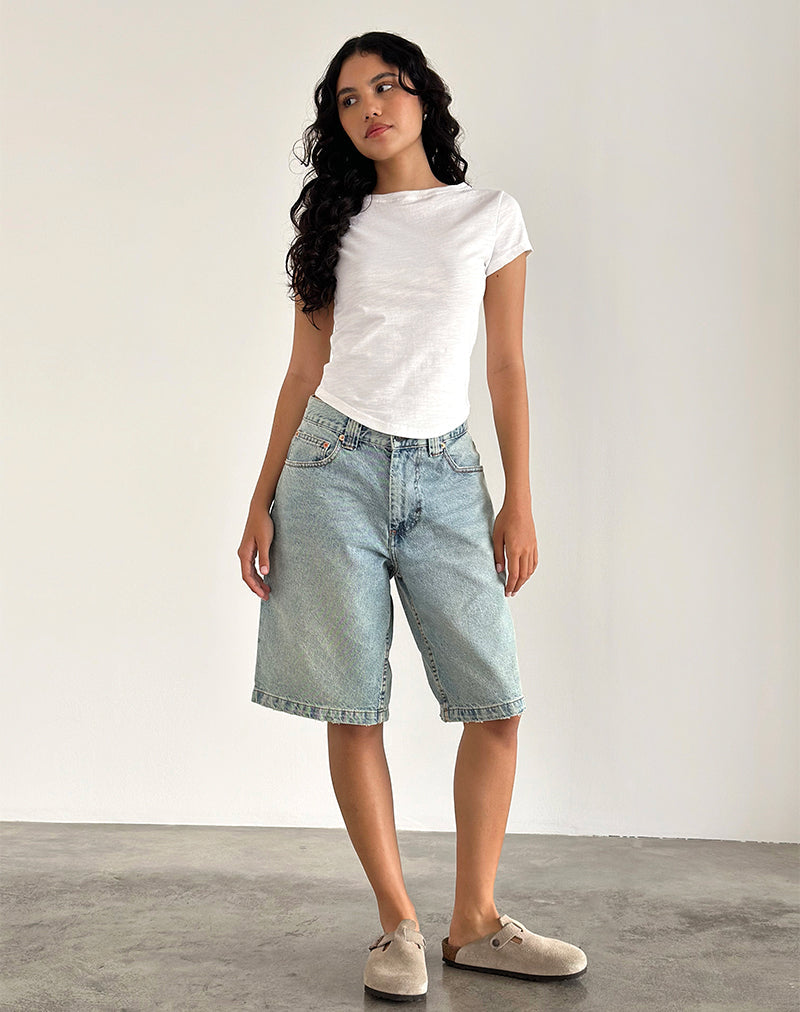 Imagen de Jojes Jersey Tee Top en Blanco