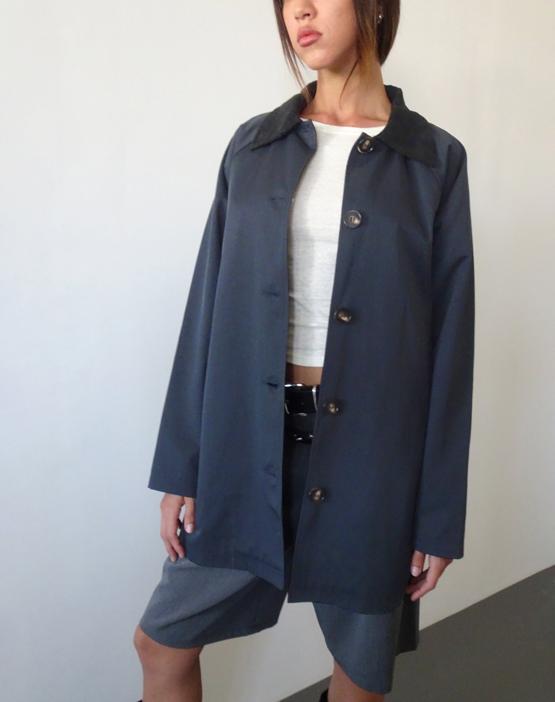 Imagen de Izora Short Trench Coat in Navy