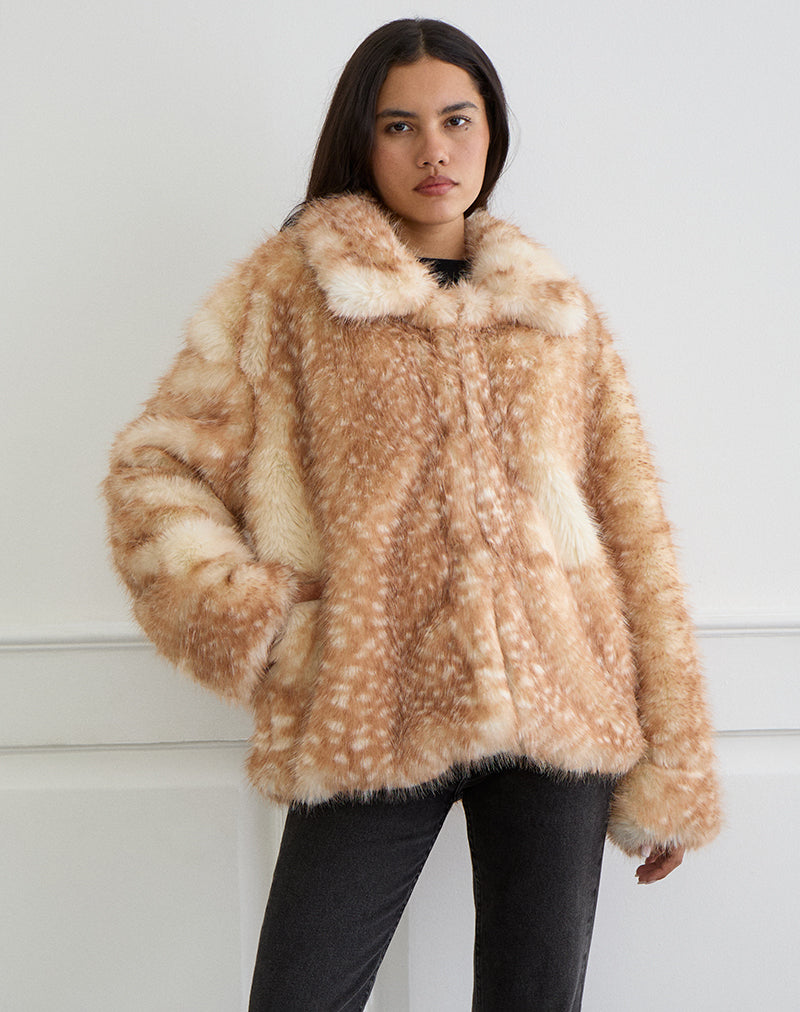 Chaqueta Joji Beige Estampado Bambi