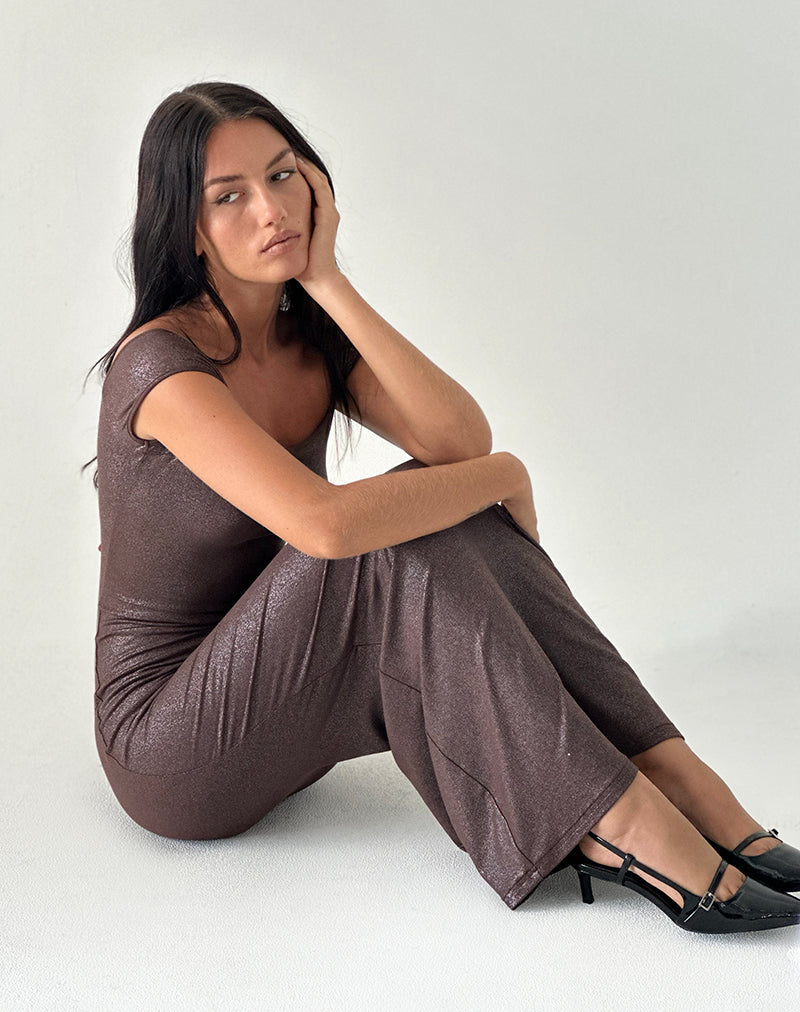 Imagen de Jolita Maxi Dress in Brown Shimmer