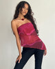 Imagen de Joyce Camiseta de tirantes cascada en color ciruela Acuarela