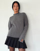 Imagen de Judah Oversized Chunky Rib Knit Jumper en Charcoal